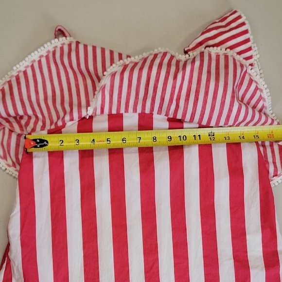 Mayoral Red and White Striped Camisole with Ruffles - Picture 7 of 7